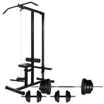 Jėgos treniruoklis su štanga ir svarmenų rinkiniu 605kg
