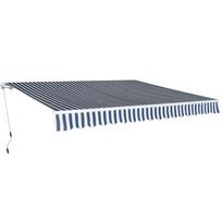 Sulankstoma markizė vald rank būd 400cm mėl./baltos sp
