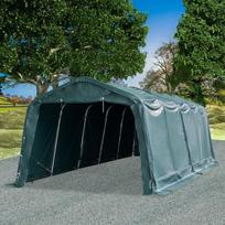 Nuimama palapinė gyvuliams tamsiai žalia 33x8m PVC 550g/m²