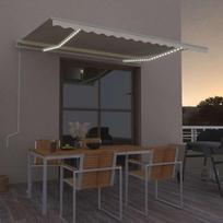 Automatinė markizė su LED/vėjo jutikliu kreminė 400x300cm