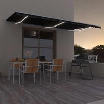 Automatinė markizė su LED/vėjo jutikliu antracito 600x300cm