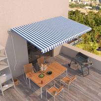 Automatinė ištraukiama markizė mėlyna/balta 500x350cm
