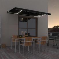 Automatinė markizė su LED/vėjo jutikliu antracito 450x350cm