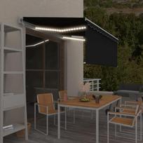Markizė su uždanga/LED/vėjo jutikliu antracito 35x25m