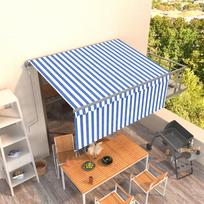 Automatiniu būdu ištraukiama markizė mėlyna ir balta 35x25m