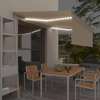 Automatinė markizė su uždanga/LED/vėjo jutikliu kreminė 4x3m