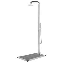 Sodo dušas su pilku pagrindu 230cm nerūdijantis plienas