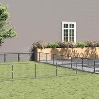 Voljeras šunims sidabrinės spalvos 63m² plienas