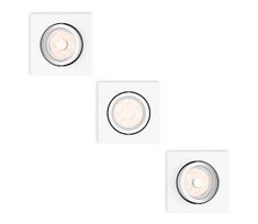 Philips 50193/31/PN - RINKINYS 3x įleidžiamieji šviestuvai ENNEPER 1xGU10/5,5W/230V