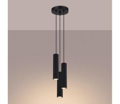 Brilagi - LED liustra ant laido CRESTO 3xGU10/10W/230V juoda