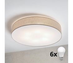 Brilagi - LED lubinis šviestuvas SIRIJA 6xE27/60W/230V skersmuo 80 cm smėlinė