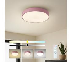 Brilagi - LED lubinis šviestuvas POOL, su dimeriu, LED/36W/230V, 3000-6000K, 30 cm, rožinis + nuotolinis valdymas