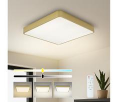 Brilagi-LED Dimeriuojamas lubinis šviestuvas POOL LED/36W/230V 3000-6000K 40x40 cm auksinis + nuotolinis pultelis