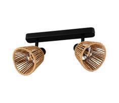 Eglo 44129 - Taškinis šviestuvas KEELBY 2xE14/10W/230V juoda/kreminė
