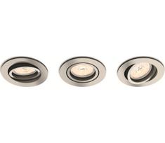 Philips 50393/17/PN - rinkinys 3x LED RGBW, reguliuojami įmontuojami šviestuvai, 1x GU10/4,8W/230V, chromas + nuotolinio valdymo pultas