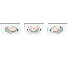 Philips 50193/31/PN - Komplektas 3x LED RGBW, reguliuojami įleidžiami šviestuvai, 1xGU10/4,8W/230V, balta + nuotolinis pultas