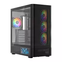 MODECOM kompiuterio korpusas Volcano AQ400 ARGB Midi Juoda