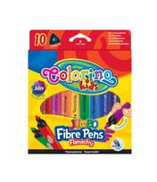 Stori tribriauniai flomasteriai Jumbo COLORINO, 10 spalvų