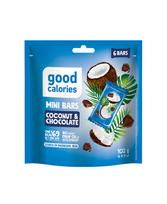 Mini riešutų batonėliai GOOD CALORIES su kokosais ir šokoladu, 102 g