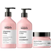 Loreal Vitamino Color Shampoo 500Ml + Loreal Vitamino Color Conditioner 500Ml + Loreal Vitamino Color Mask 250Ml New