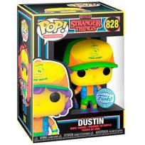 Funko POP! Stranger Things – Dustin in Beef Black Light Exclusive (828), 9 cm vinilinė figūrėlė
