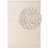 Elle Decoration Majoli natūraliai baltas vilnonis kilimas 80x150