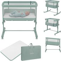 Lovytė 3in1 - sūpynės, lovos sūpynės ir atskirai stovinčios sūpynės Lionelo Aurora Green Sage