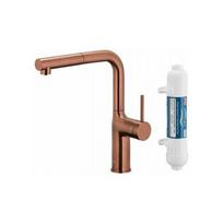 Virtuvės maišytuvas KFA su vandens filtravimo funkcija ir ištraukiamu snapu Duero Pure Move Pull-Out + Hydro+ filtras, brushed rose gold 6623-422-34 | 5907571660372 | 5907571660372