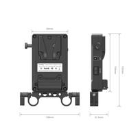 SMALLRIG 3498 BATTERY ADAPTER PLATE V-MOUNT (BASIC VERSION) WITH DUAL ROD CLAMP