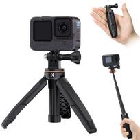 K&F Concept MS03 Selfie Stick Desktop Stand For Gopro, Action Black/orange