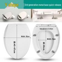Miling V-Shape Thickened Top-Mount Deluxe Toilet Seat
