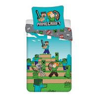 Minecraft „Mes tai padarysim“ vaikų medvilnės patalynės komplektas 140x200 cm