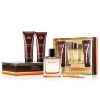 New Brand Volcano vyrų kvapo dovanų rinkinys EDT 100 ml + 15 ml + dušo gelis + gelis po skutimosi