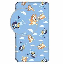 Jerry Fabrics Bluey 004 paklodė su guma 90x200 cm – minkšta medvilnė ir komfortas vaikams