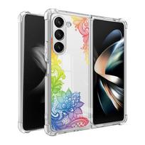 Samsung Galaxy Z Fold 5 Butterfly Lace 2-in-1 dėklas, TPU+PC dažytas mobiliojo telefono apsauginis Fold 6