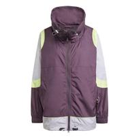 Adidas Stella McCartney FW24 Woven Series Color Block Sports Loose Fit Hooded Zip Long Sleeve Jacket Women Jacket Brown IX1629 XS