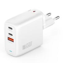 Charger GaN Flex 65W 2 USB-C+1 USB-A baltas
