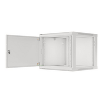 Lanberg 19" 9U 600x600 pilka rack spinta su metaliniais durimis
