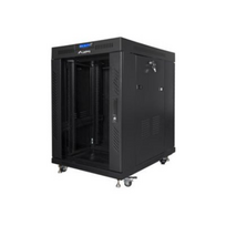 Lanberg 19" 15U Stacionari Rack Spinta 800x1000 Juoda su Stiklinėmis Durimis LCD V2