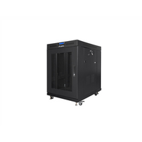 Lanberg 19" 15U Stacionari Rack Spinta 800x1000 Juoda su Perforuotomis Durimis LCD V2