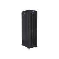 Lanberg 19" 47U Stacionari Rack Spinta 800x1000 Juoda su perforuotais durimis