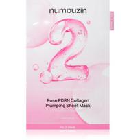 Numbuzin No. 2 Rose PDRN Collagen Plumping Sheet Mask drėkinamoji tekstilinė veido kaukė skaistinamojo poveikio 5 vnt.