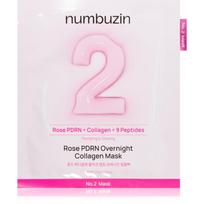 Numbuzin No. 2 Rose PDRN OverNight Collagen Mask giliai maitinanti kaukė naktinė priemonė 4 vnt.