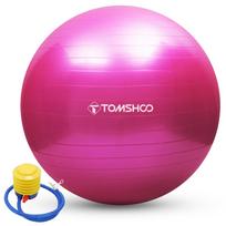 TOMSHOO Jogos kamuolys nuo sprogimo 45 cm / 55 cm / 65 cm / 75 cm stabilumo balansinis kamuolys Pilates Barre fizinis 45cm rožinė
