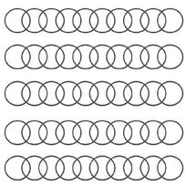Kasetės magnetofono dirželis Platus guminis dirželis 25/28/30 mm skersmens magnetofono pavarai 50 vnt. gray
