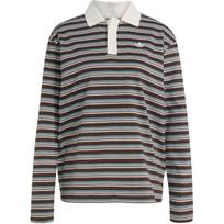 Adidas Originals dryžuoti oversized ilgomis rankovėmis polo marškinėliai moterims viršutiniai drabužiai KU8352 M