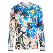 Adidas Originals Manchester United Stone Roses Slim Fit Pullover Long Sleeve Football Shirt Men tops KC4442 2XL
