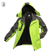 Unisex Fleece Lined Outdoor Windbreaker Jacket L vaisinė žalia spalva