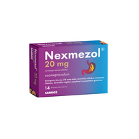 NEXMEZOL, 20 mg, skrandyje neirios tabletės, N14 