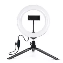 Puluz LED žiedinė lempa su trikojų bi-color USB 2m PKT3073B